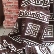 Одеяло 100% хлопок жаккард 140х205 Греция (коричневый) в канте Одеяло 100% хлопок жаккард 140х205 Греция (коричневый) в канте